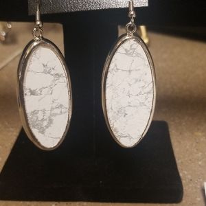 Earrings metal White Crystal
